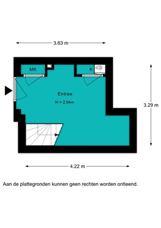 Plattegrond - Kerkstraat 36, 4761 CB Zevenbergen - Kerkstraat 36 - Begane grond - 2D.jpg